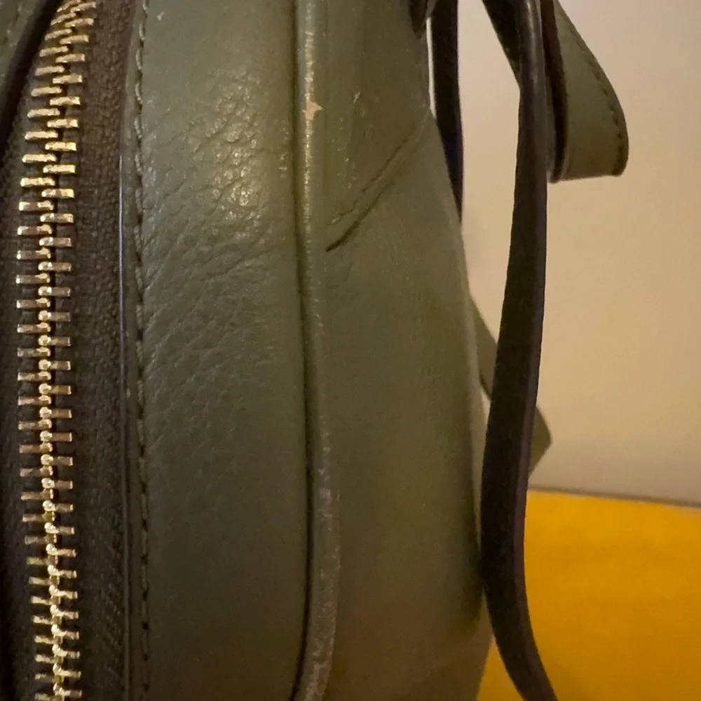 Michael Kors Olive Green Leather Backpack - Picture 13 of 16